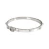 Gucci Running G Diamond Slim Bangle in 18 White Gold 0.41 CTW