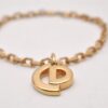 Authentic Christian Dior Vintage Chain Bracelet Gold Tone CD 5518I