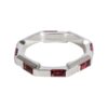 Gucci Link to Love Rubelite Band in 18K White Gold