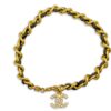 Chanel 95P Vintage Woven Crystal CC Barbie Anklet Bracelet