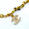 Chanel 95P Vintage Woven Crystal CC Barbie Anklet Bracelet