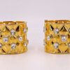 Chanel 21A Quilted Crystal Pearl Cuff Bracelet Set of 2