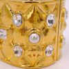 Chanel 21A Quilted Crystal Pearl Cuff Bracelet Set of 2