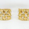 Chanel 21A Crystal and Pearl Quilted Cuff Bracelet Set of 2