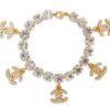 Chanel Vintage 96P “1995 Barbie” Crystal 5 CC Charm Bracelet