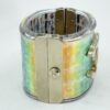 Chanel 2014 Supermarket Iridescent Holographic Resin CC Cuff Bracelet