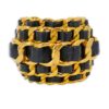 Chanel Collection 28 Vintage Stacked Woven Chain Cuff Bracelet