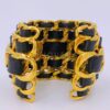 Chanel Collection 28 Vintage Stacked Woven Chain Cuff Bracelet