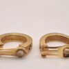 Authentic Christian Dior Vintage Rhinestone Clip-on Earrings Gold Tone CD 6723J