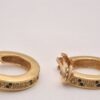 Authentic Christian Dior Vintage Rhinestone Clip-on Earrings Gold Tone CD 6723J