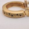 Authentic Christian Dior Vintage Rhinestone Clip-on Earrings Gold Tone CD 6723J