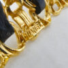 Chanel 1980s Vintage Woven Rolo Chain Cuff Bracelet