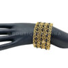 Chanel 1980s Vintage Woven Rolo Chain Cuff Bracelet