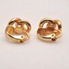 Authentic Christian Dior Clip-On Earrings Rhinestone Gold Plated CD 6861J