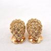 Authentic Christian Dior Vintage Rhinestone Earrings Gold Tone CD 6964F