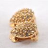 Authentic Christian Dior Vintage Rhinestone Earrings Gold Tone CD 6964F