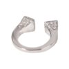 Gucci Chiodo Diamond Nailhead Ring in 18k White Gold 0.60 CTW