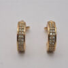 Authentic Christian Dior Rhinestone Clip-On Earrings Gold Plated CD 8037I