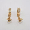 Authentic Christian Dior Rhinestone Clip-On Earrings Gold Plated CD 8037I