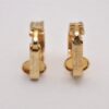 Authentic Christian Dior Rhinestone Clip-On Earrings Gold Plated CD 8037I