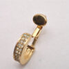 Authentic Christian Dior Rhinestone Clip-On Earrings Gold Plated CD 8037I