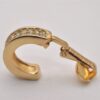 Authentic Christian Dior Rhinestone Clip-On Earrings Gold Plated CD 8037I