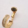 Authentic Christian Dior Rhinestone Clip-On Earrings Gold Plated CD 8037I