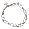 Authentic Christian Dior Vintage Chain Bracelet Silver Tone CD 8044I