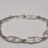 Authentic Christian Dior Vintage Chain Bracelet Silver Tone CD 8044I