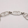 Authentic Christian Dior Vintage Chain Bracelet Silver Tone CD 8044I