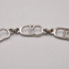 Authentic Christian Dior Vintage Chain Bracelet Silver Tone CD 8044I