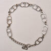 Authentic Christian Dior Vintage Chain Bracelet Silver Tone CD 8044I