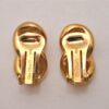 Authentic Christian Dior Vintage Clip-On Earrings Gold Plating CD 8166I