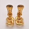 Authentic Christian Dior Vintage Clip-On Earrings Gold Plating CD 8166I