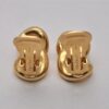 Authentic Christian Dior Vintage Clip-On Earrings Gold Plating CD 8166I