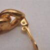 Authentic Christian Dior Vintage Clip-On Earrings Gold Plating CD 8166I