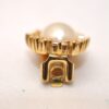 Authentic Christian Dior Rhinestone Imitation Pearl Clip-on Earrings Gold 8378J