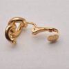 Authentic Christian Dior Clip-On Earrings Rhinestone Gold Plated CD 8678I