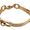 Authentic Christian Dior Rhinestone Chain Bracelet Gold Tone CD 8862K