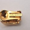 Authentic Christian Dior Clip-On Earrings Gold Plated Rhinestone CD 9234I