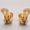 Authentic Christian Dior Clip-On Earrings Rhinestone Gold Plated CD 9382I