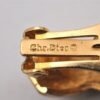 Authentic Christian Dior Clip-On Earrings Rhinestone Gold Plated CD 9382I