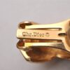 Authentic Christian Dior Clip-On Earrings Rhinestone Gold Plated CD 9382I