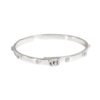 Gucci Running G Diamond Slim Bangle in 18 White Gold 0.41 CTW