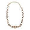 Chanel Gold Tone and Multicolor Crystal CC Choker Necklace