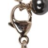 Chanel Black and Silver CC Crystal Heart Pendant Necklace