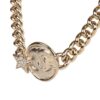 Chanel Light Gold Tone Wax Seal Logo and Rhinestone Star Necklace