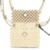 Chanel Pearl Flap Bag Pendant Necklace Light Gold Hardware