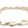 Authentic Christian Dior Chain Bracelet Gold Tone CD Box J2862