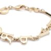 Authentic Christian Dior Chain Bracelet Gold Tone CD Box J2862